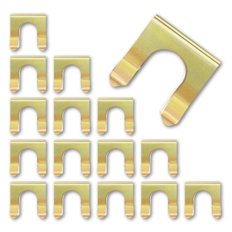 KEVWR 15 Pieces Brake Line Clips Metal Brake Line Retainer U Shaped, Brake Hose Bracket, Parking Brake Cable Clip Replacement Hose Retaining Clip Brake Hose Lock, Cars Trucks Vehicles Parts. - Image 1
