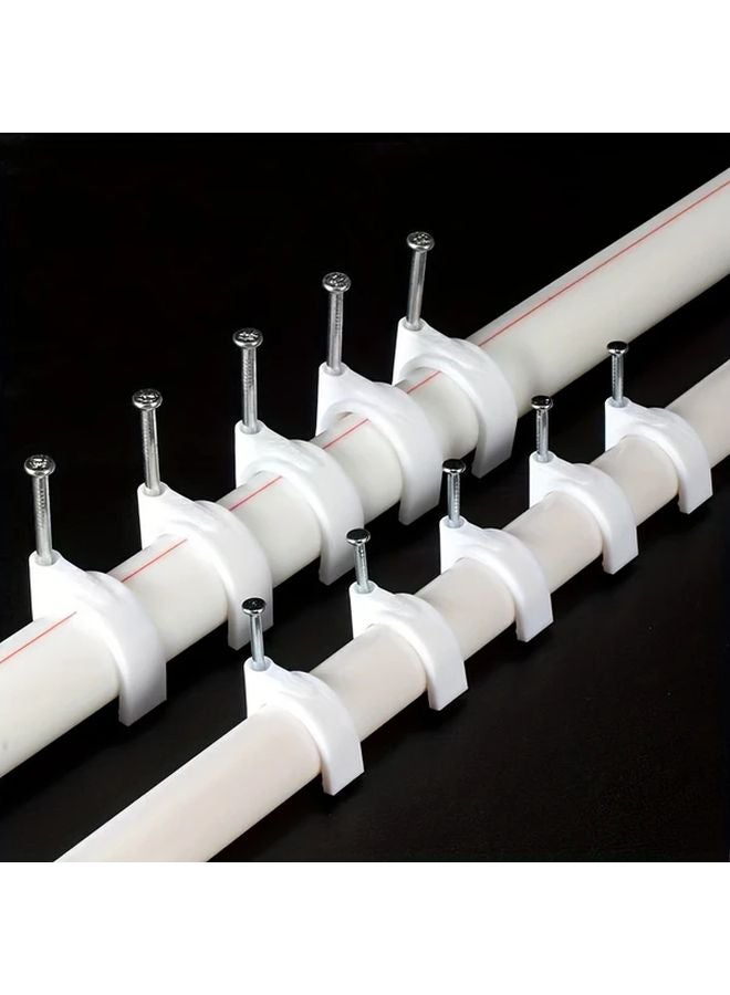 20 قطعة من رباط الكابلات الفولاذي على شكل حرف U، مشابك تنظيم الحبل الجداري، دائرة قطرها 0.47 بوصة - Image 4