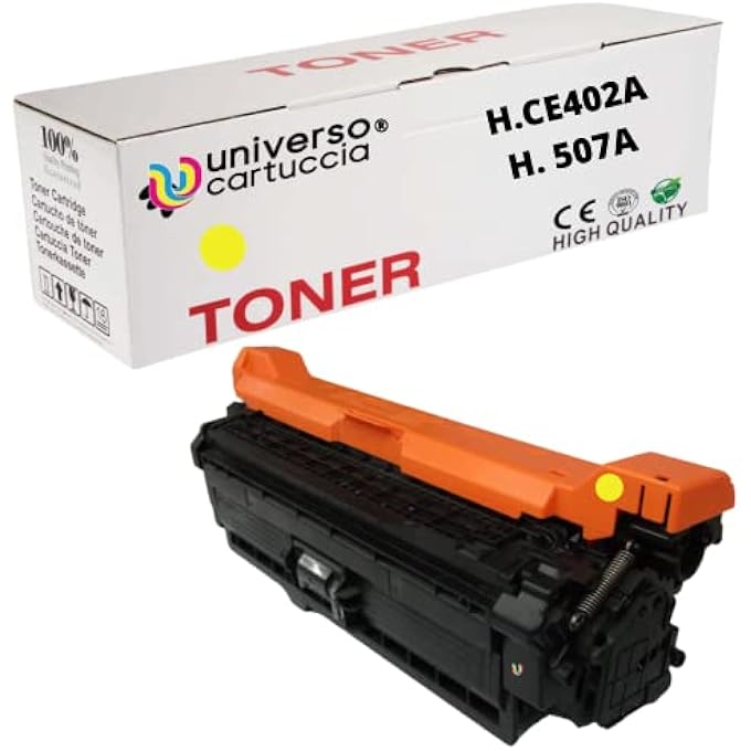 UNIVERSOCARTUCCIA COMPATIBLE TONER RIG NO OEM FOR HP 507A 507X LASERJET ENTERPRISE 500 COLOR M551 M551N M551DN M551XH MFP M570 M570DN M575 M575C M575F M575DN (CE402X Y) ELLOW) - Image 2