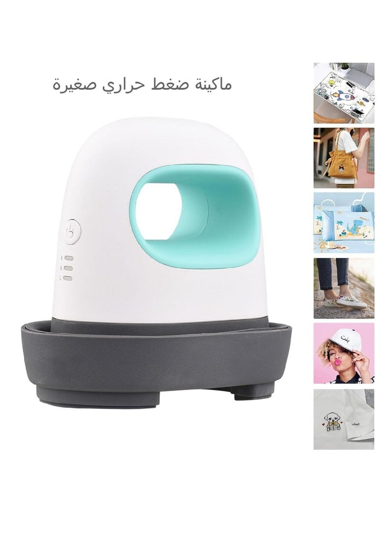 Mini Heat Press Machine T-Shirt Printing Easy Heating Transfer Press Iron Machines for Clothes Bags Hats Pads Blanket Leather Portable HTV Vinyl Projects DIY Home Business  - Image 1