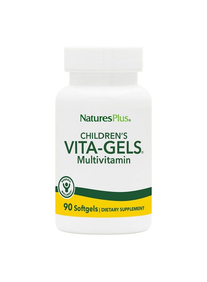NaturesPlus Natures Plus Childrens Vita-Gels - 90 Easy to Swallow Softgels - Natural Orange Flavor - Childrens Multivitamin & Mineral Supplement for Health, Energy - Gluten-Free - 90 Servings - Image 1