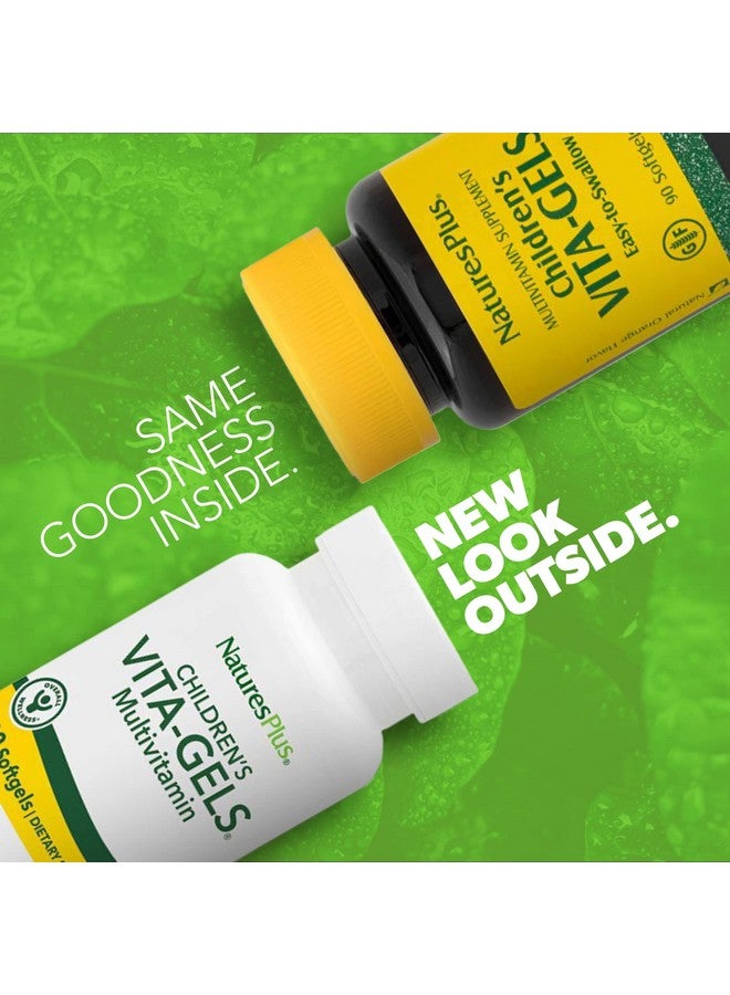 NaturesPlus Natures Plus Childrens Vita-Gels - 90 Easy to Swallow Softgels - Natural Orange Flavor - Childrens Multivitamin & Mineral Supplement for Health, Energy - Gluten-Free - 90 Servings - Image 2