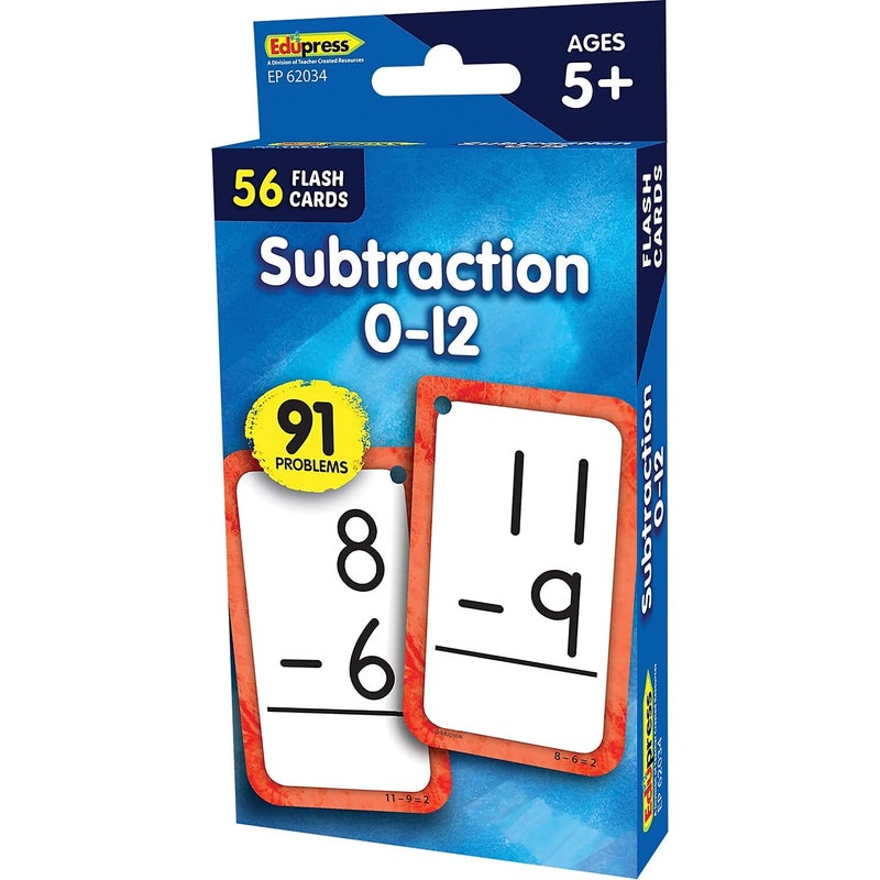 Teacher Created Resources Subtraction 0â€“12 Flash Cards (EP62034) - Image 1