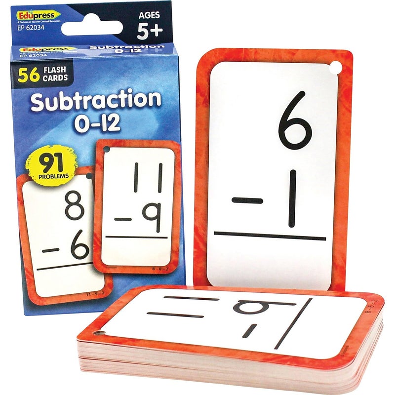 Teacher Created Resources Subtraction 0â€“12 Flash Cards (EP62034) - Image 3