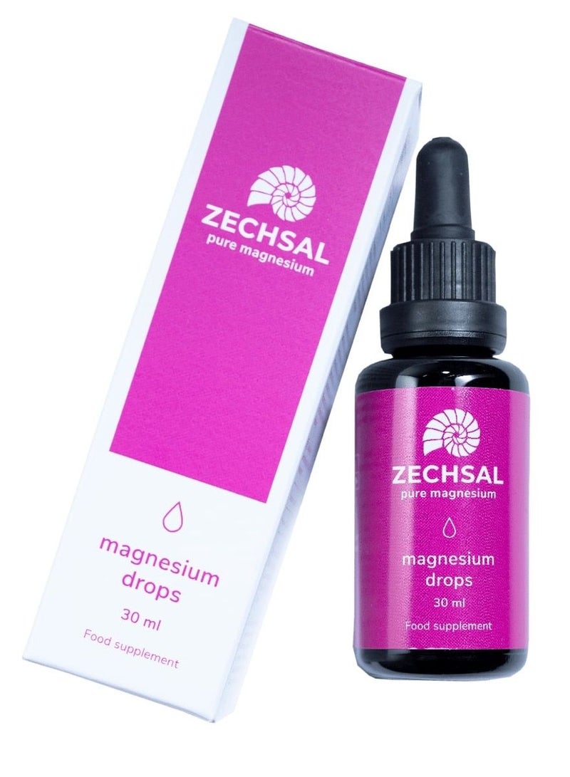 زيتشسال قطرات المغنيسيوم السائلة المركزة المركزة من زكسال ، كلوريد المغنيسيوم بأعلى امتصاص ، عبوة زجاجية 30 مل ، لجميع الأعمار! - Image 1