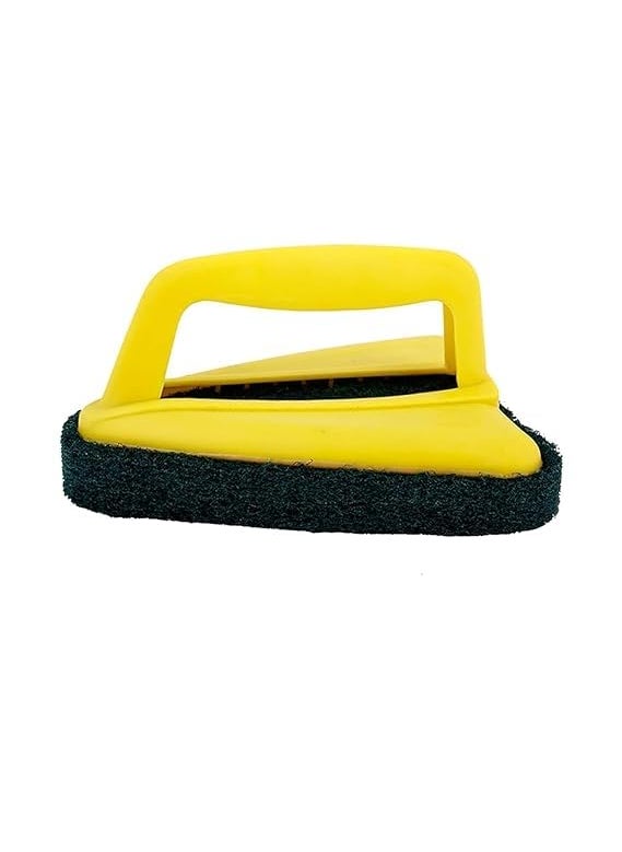 AKSHAR MART AKSHAR MART HandHeld Pool Scrub Brush Surface Cleaning Scrubber Kitchen Bathroom Tub Shower Tile Floor Cleaning Brush with Sponge Scrub Pad and Handle  - Image 3
