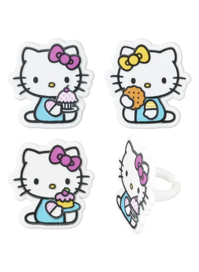 DecoPac DecoPac Hello Kitty® Rings, Cupcake Decorations Featuring Hello Kitty and Mimmy, Pink And Yellow - 24 Pack  - Image 5