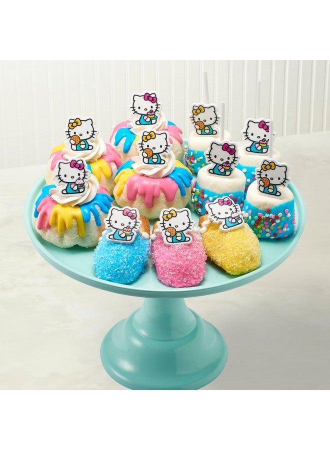 DecoPac DecoPac Hello Kitty® Rings, Cupcake Decorations Featuring Hello Kitty and Mimmy, Pink And Yellow - 24 Pack  - Image 3