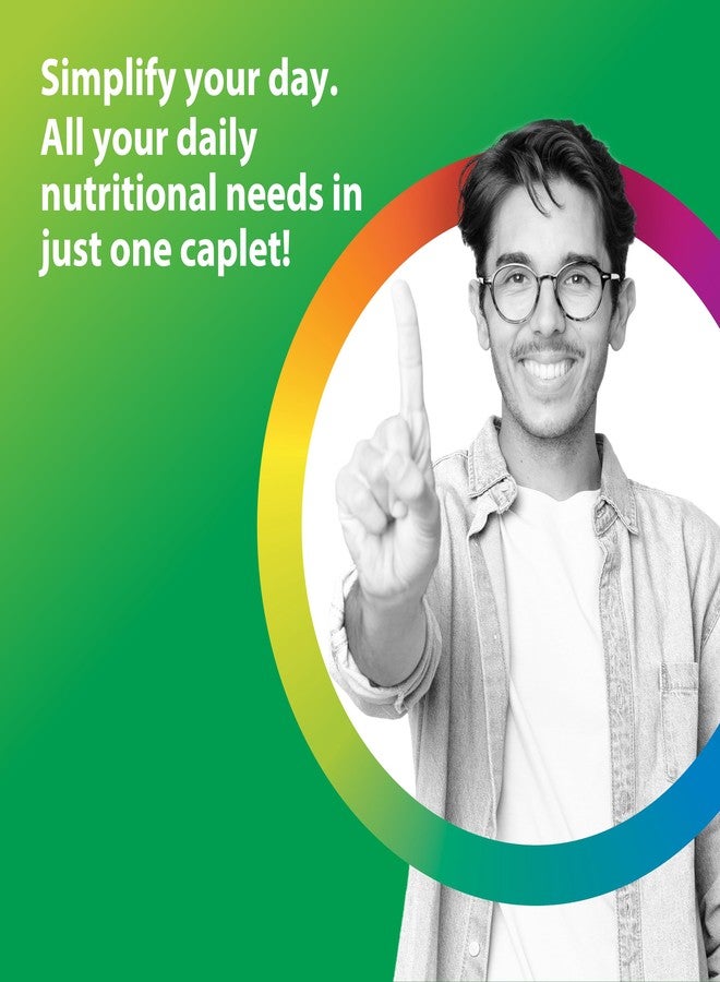 Rainbow Light Mens Multivitamin One + | 60 Caplets | Supports Energy & Antioxidant Health | with Real Food Nutrients, Digestive Enzymes & Probiotics - Image 3
