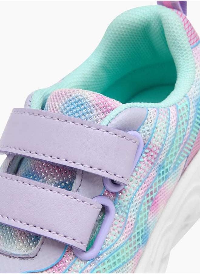 Flora Bella By Shoexpress Girls Ombre Light-Up Sneakers With Hook And Loop Closure  - Image 5