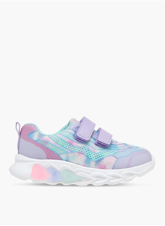Flora Bella By Shoexpress Girls Ombre Light-Up Sneakers With Hook And Loop Closure  - Image 3
