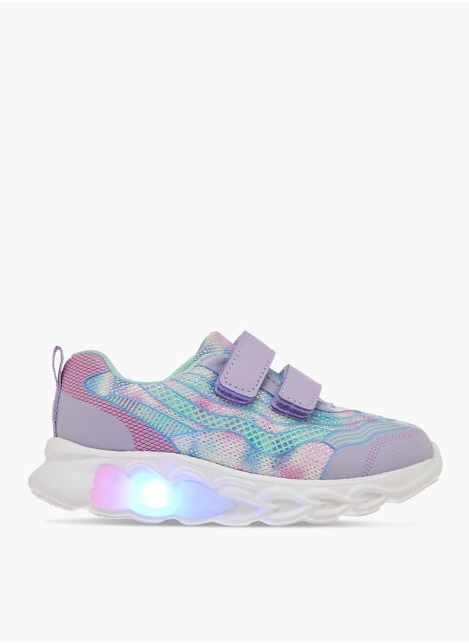 Flora Bella By Shoexpress Girls Ombre Light-Up Sneakers With Hook And Loop Closure  - Image 4