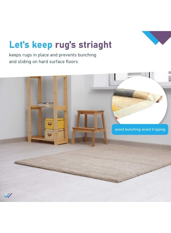 DoubleCheck Products Non Slip Rug Pad Size 8' X 10' For Hard Surface Floors Extra Strong Grip Thick Padding And  - Image 5