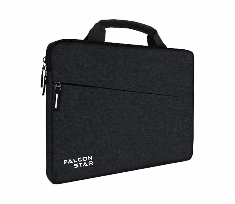 Falconstar Laptop Sleeve Case with Handle | 15.6-Inch Laptop Bag for Men & Women | Padded Protection | Water-Resistant Nylon | Zipper Closure | Black - Image 1