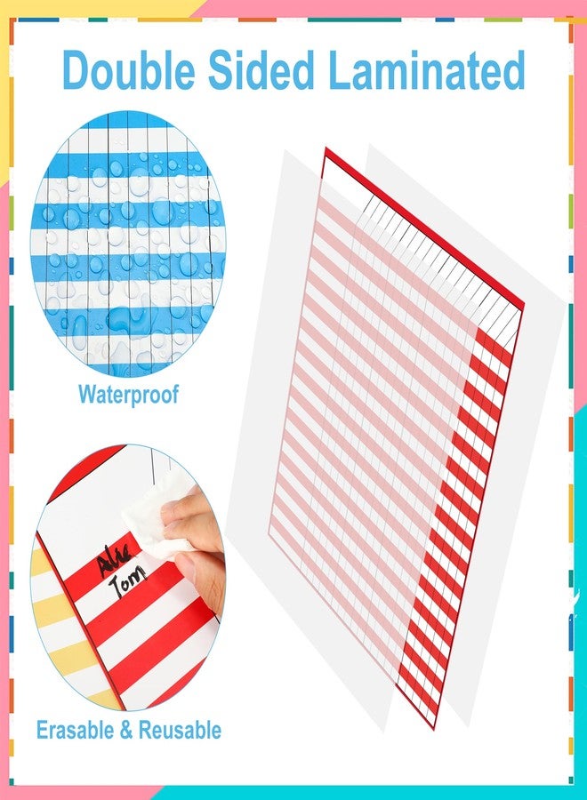 peony man 8 Pack Colorful Dry Erase Incentive Chart Multi-Color Classroom Incentive Chart Dry Erase Reward Chore Charts with 1350 Reward Star Stickers for School Attendance Homework Progress Tracking, 13" x 17" - Image 3