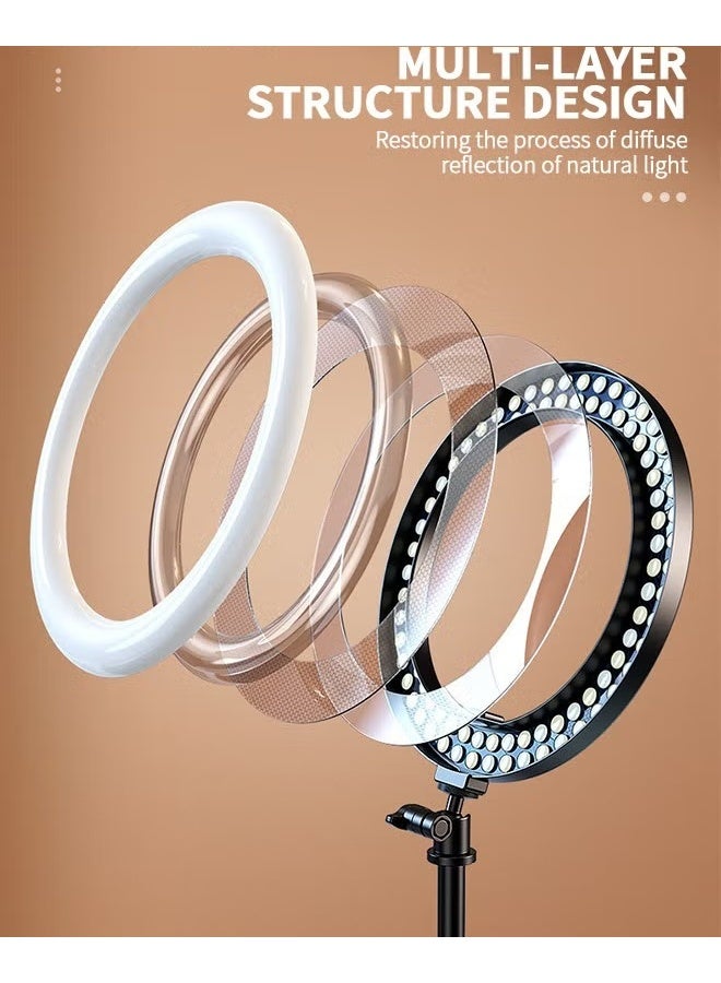 EETU Selfie Ring Light With Stand And Phone Holder,Overhead Camera Mount With 16cm Ring Lights For Phone,Circle Light With Desk Tripod Adjustable Shooting Arm For Video Recording,Live Streaming,Laptop - Image 4