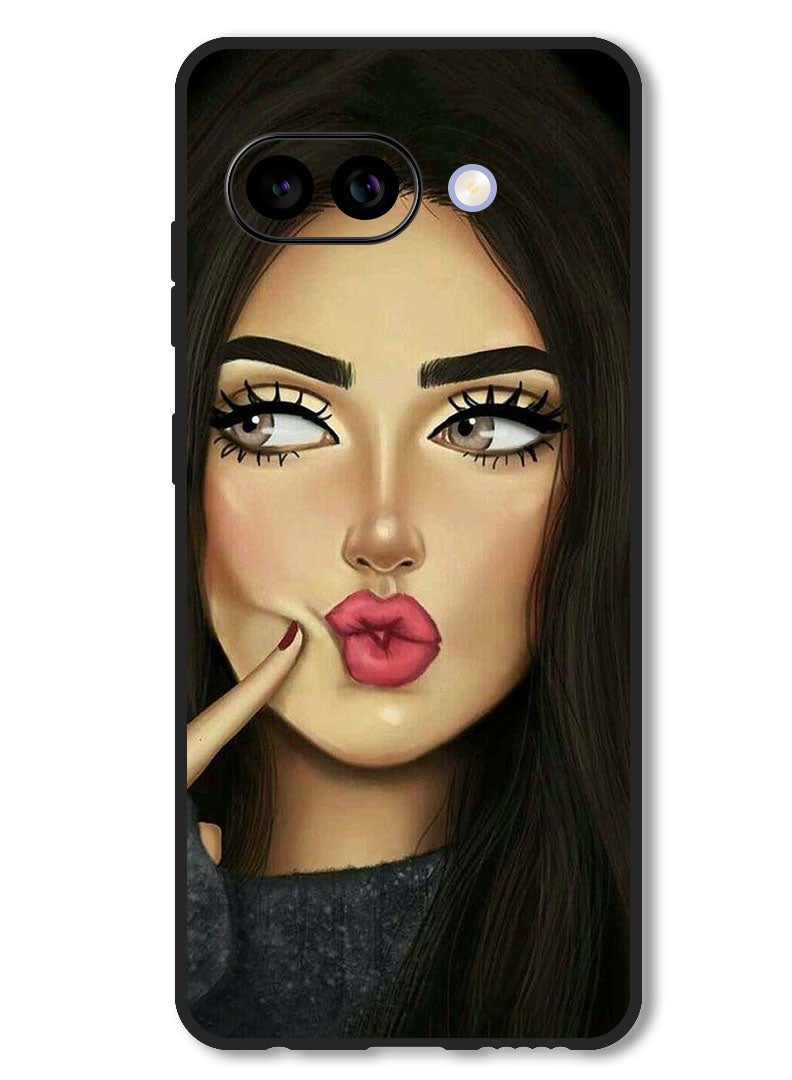 Theodor Case Compatible with Google Pixel 9A Protection Shockproof Bumper Cover Dimple Girl - Image 1