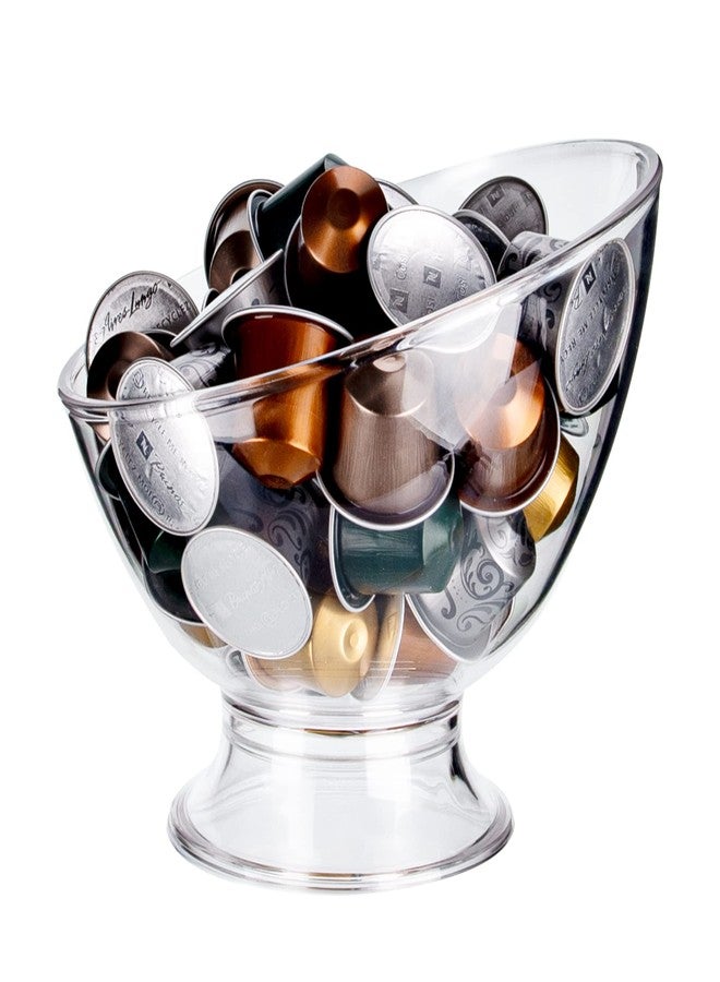 MOLFUJ Coffee Pod Holder, Clear K Cup Holder Plastic, Espresso Pod Holders for Counter Small, Pod Storage for K Cups, Vertuo Capsule Creamer Organizer for Coffee Bar - Image 1