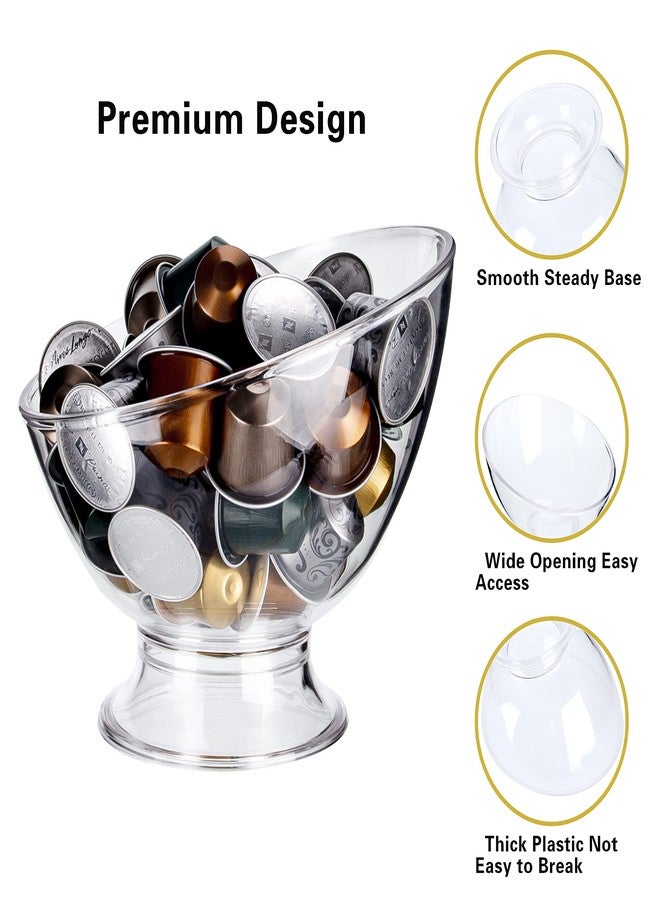 MOLFUJ Coffee Pod Holder, Clear K Cup Holder Plastic, Espresso Pod Holders for Counter Small, Pod Storage for K Cups, Vertuo Capsule Creamer Organizer for Coffee Bar - Image 3