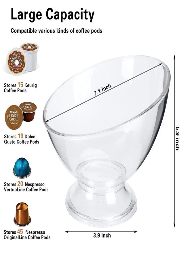 MOLFUJ Coffee Pod Holder, Clear K Cup Holder Plastic, Espresso Pod Holders for Counter Small, Pod Storage for K Cups, Vertuo Capsule Creamer Organizer for Coffee Bar - Image 2