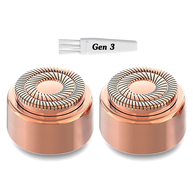 Replacement Heads Generation 3 for Flawless Facial Hair Remover Replacement Blades for Women 2 Pack Gold