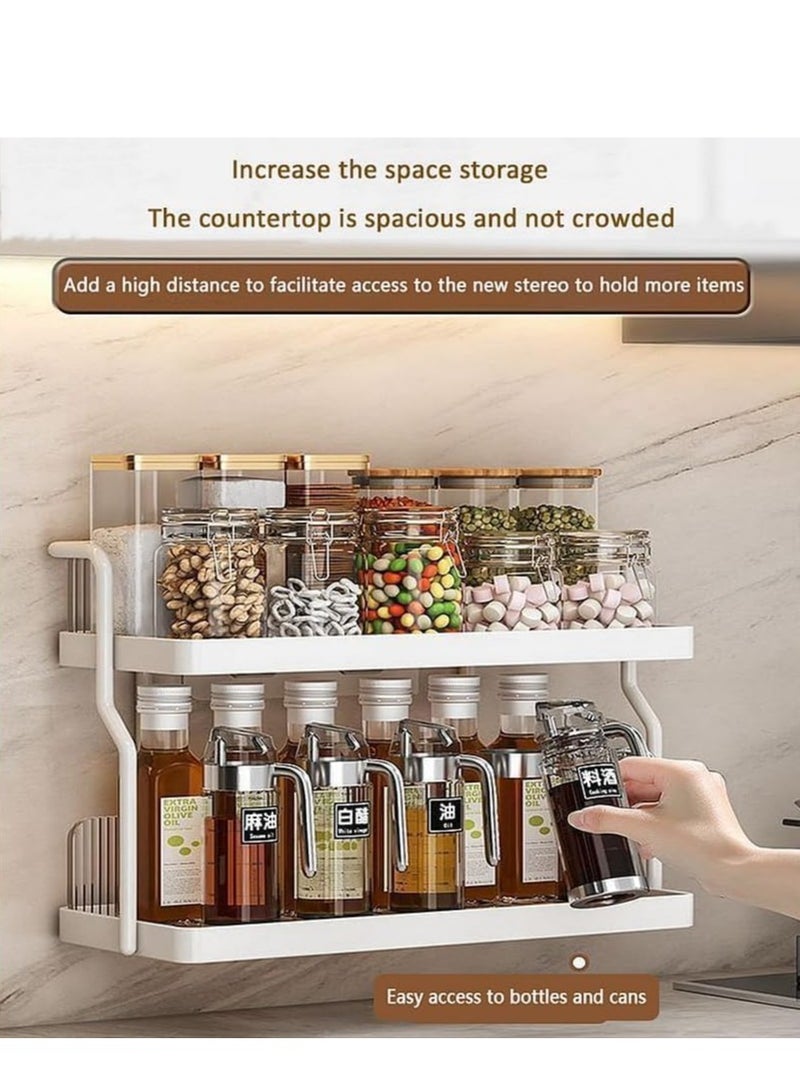 TRASSLE 2-Tier Metal Spice Rack Organizer for Kitchen, Bathroom Countertop, Sink & Cabinet - Separable Non-Slip Counter Organizer, Makeup & Perfume Vanity - Image 3