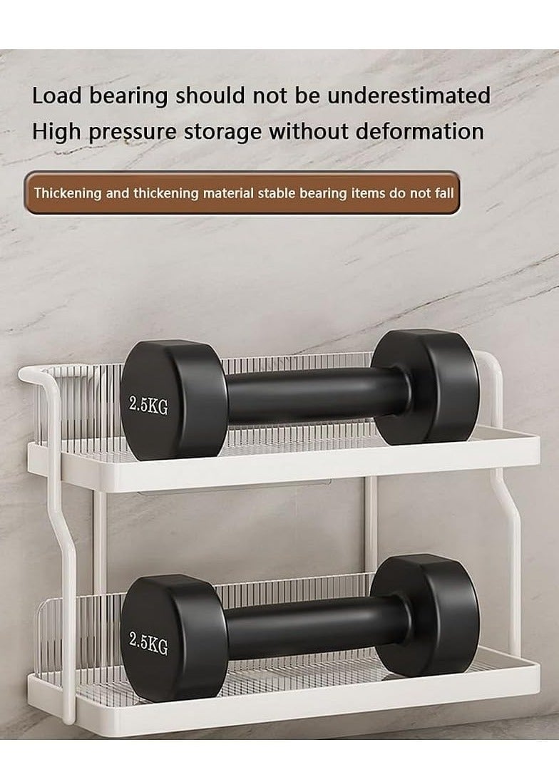 TRASSLE 2-Tier Metal Spice Rack Organizer for Kitchen, Bathroom Countertop, Sink & Cabinet - Separable Non-Slip Counter Organizer, Makeup & Perfume Vanity - Image 4