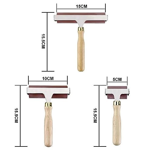 Art Ranger Deluxe Speedball Soft Rubber Brayer for Printmaking Etching Ink application,Inking Blocks or Carved Surfaces for Printmaking,Wooden Handle Roller (4 inches (10 cms)) - Image 2