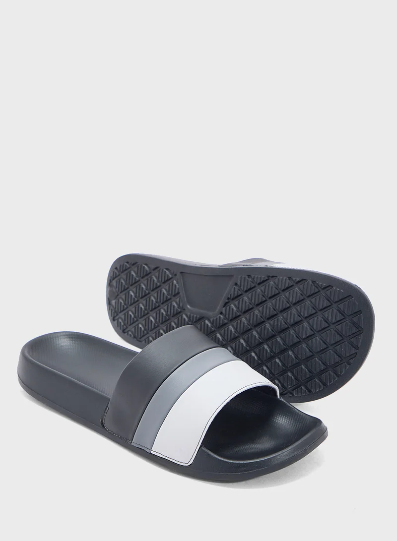 Seventy Five Color Block Casual Slides