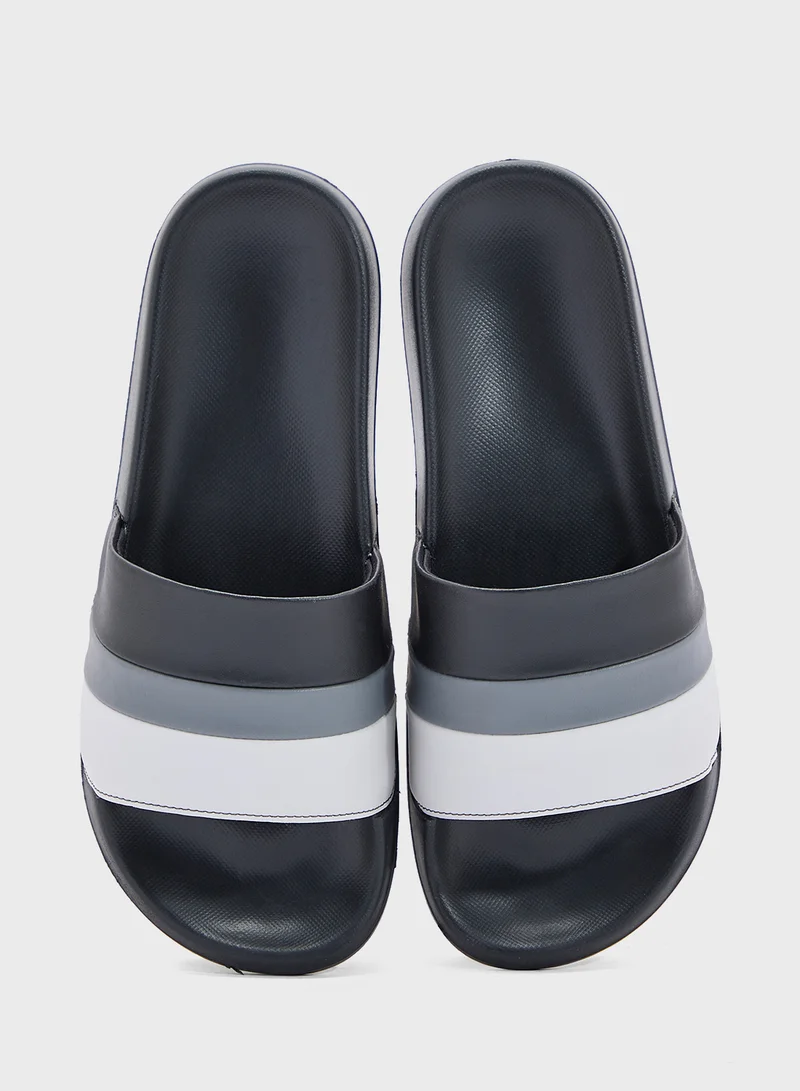 Seventy Five Color Block Casual Slides