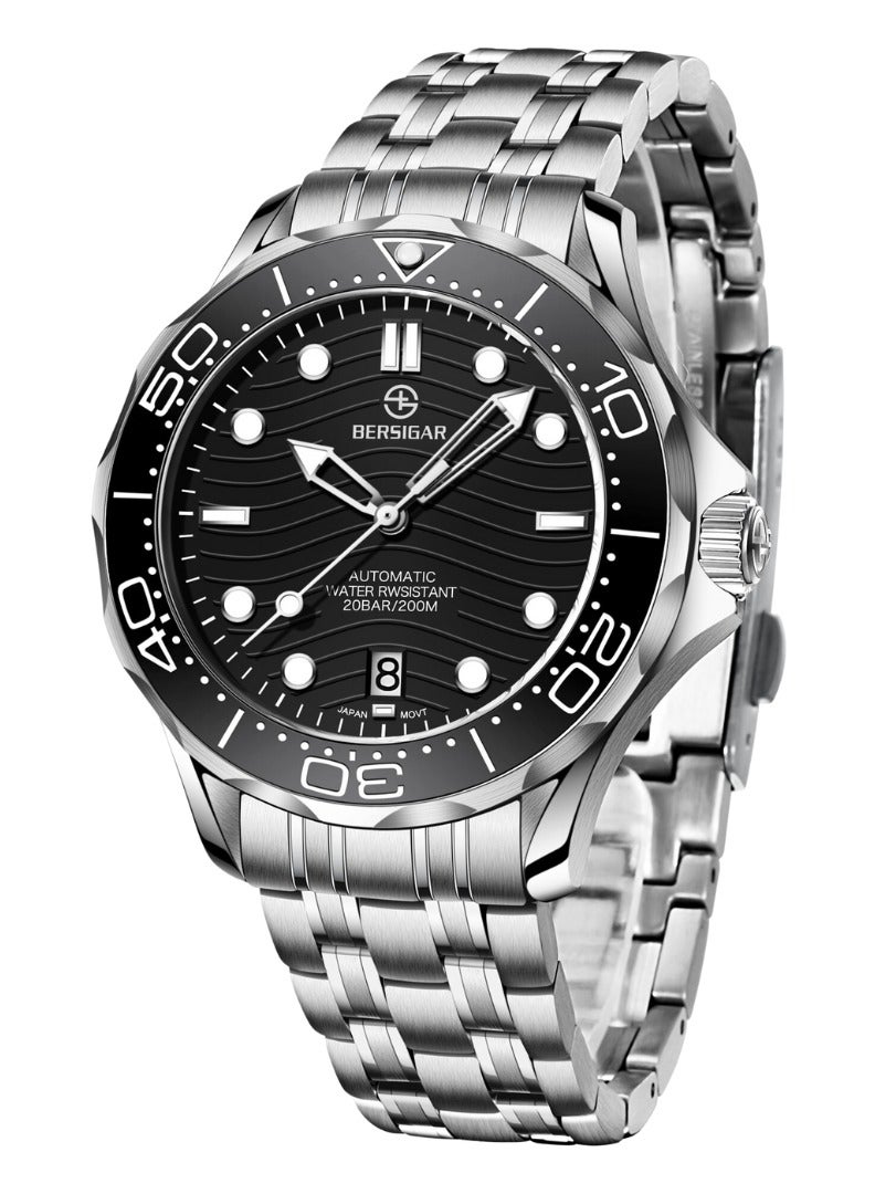 بيرسيجار ساعة Bersigar BG-1685 Ocular Luxury Design من الفولاذ المقاوم للصدأ ميكانيكية مقاومة للماء - Image 1