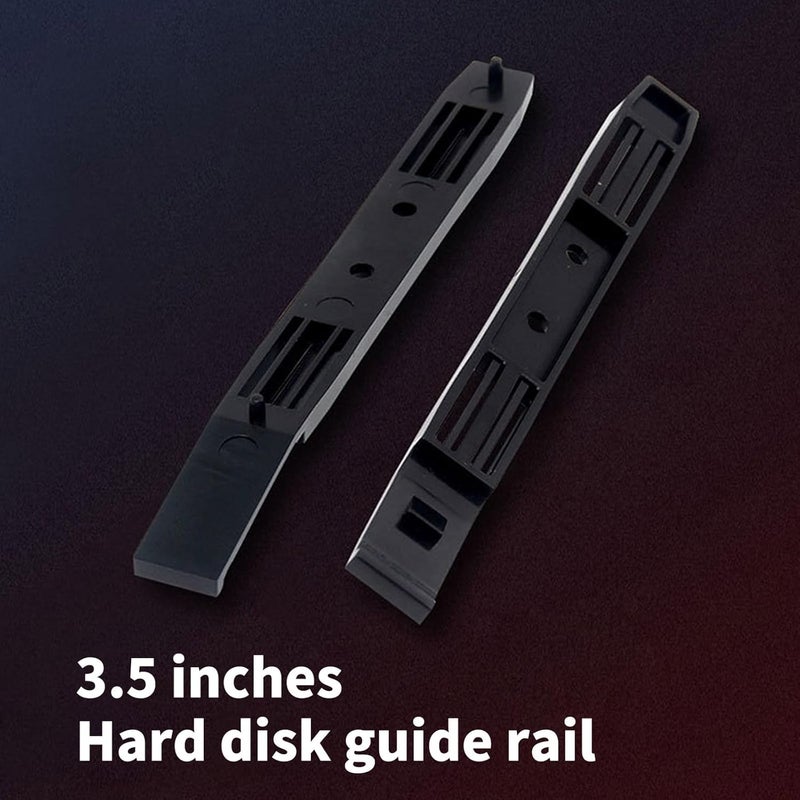 1pair Chassis Hard Drives Mounting Rails Chassis, Black - Image 3