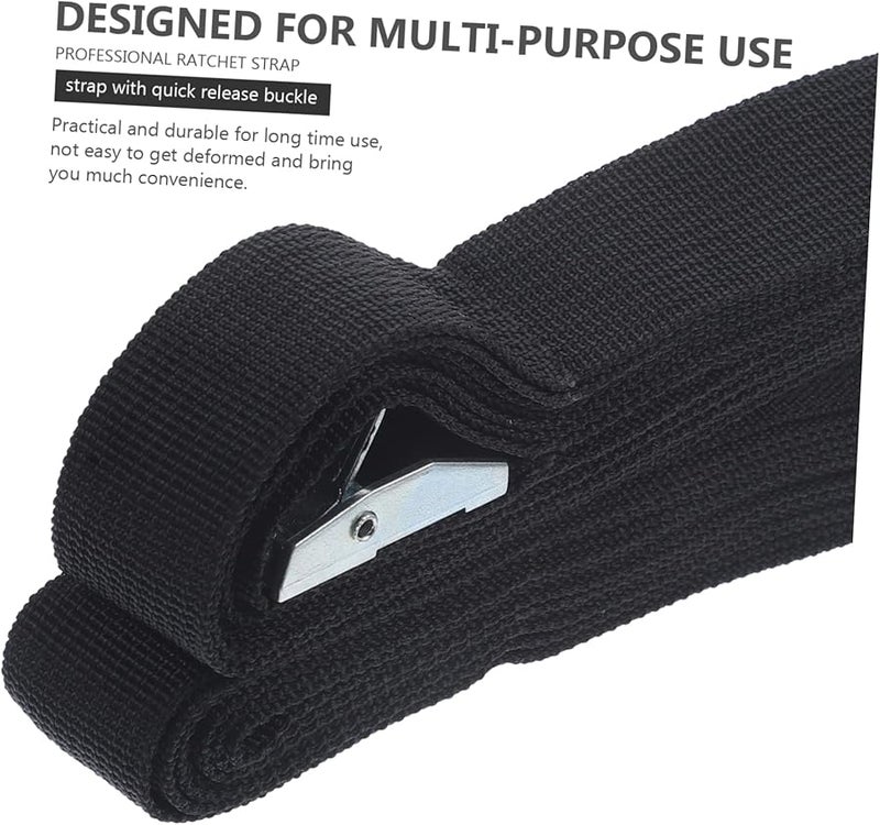 2Pcs Heavy Duty Ratchet Tie Down Straps 1 Inch x 16 Ft 3300 Lbs Capacity for Cargo - Image 5