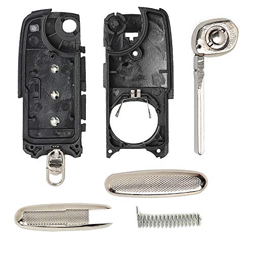 Keyecu Flip Remote Key Shell Case Fob 3 Button for Bentley Continental GT GTC Mulsanne 2004-2016 P/N: KR55WK45032 (Empty Key Shell ONLY) - Image 4