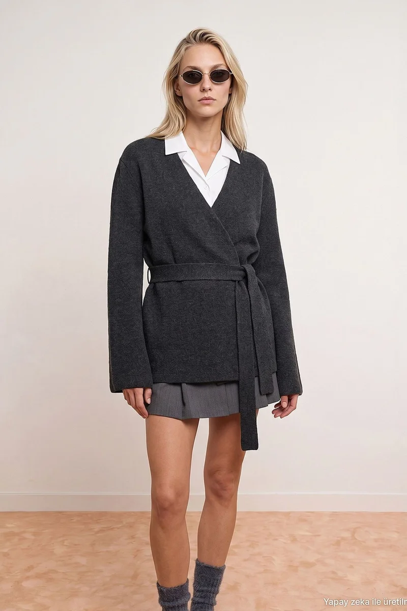 DILVIN Women's Acrylic Wool Blend Cardigan