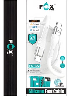 Fox 120cm 120W USB C to USB C Cable, Type C Fast Charging Cable, Foxcore USB C to USB C Charging Cord  - Image 1