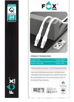 Fox 120cm 120W USB C to USB C Cable, Type C Fast Charging Cable, Foxcore USB C to USB C Charging Cord  - Image 2