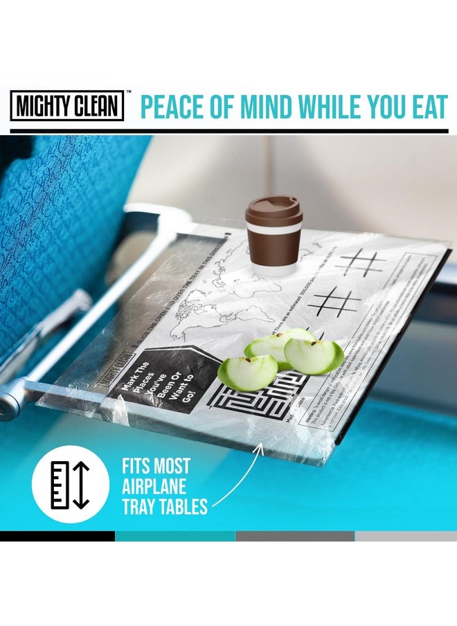 Mighty Clean E Travel Tray Protectors By Mighty Clean │ Airplane Travel Essentials For Toddler, Kids, And Adults │ Must Have For Flying │ Provides A Clean Surface And Entertainment │ 15 Pack  - Image 3