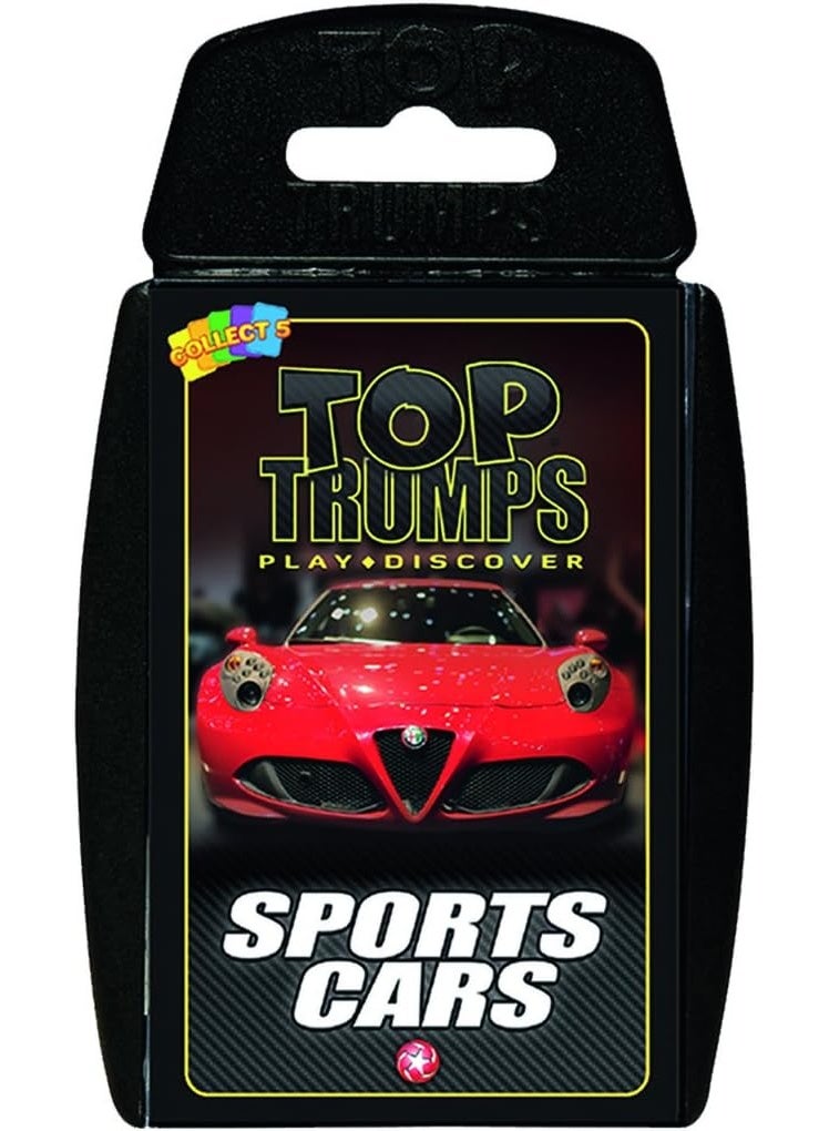 Top Trumps Sports Cars Card Game – Educational Family Card Game with Carry Case | Car Trivia & Strategy Game | Ages 6+-[WM01608] - Image 1