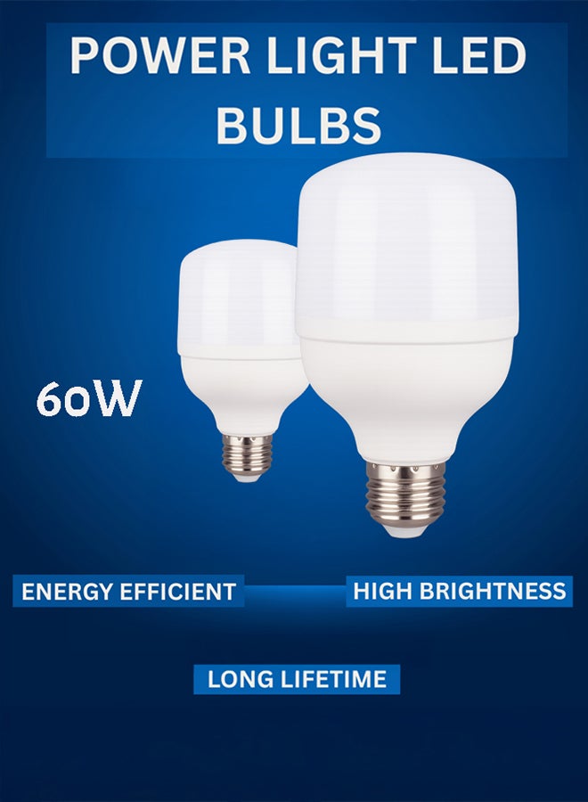 Max LED Bulb 60W E27 – Ultra Bright 5000lm White Light | Energy Efficient SMD Lamp for Industrial & Commercial Use  - Image 2