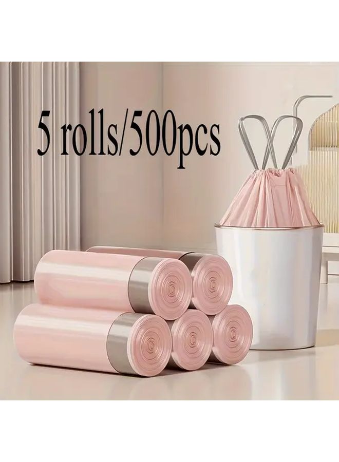 500 Pack Leak Proof Pull Out Trash Bags Durable Polyethylene For Kitchen Dorm Yard - Image 1