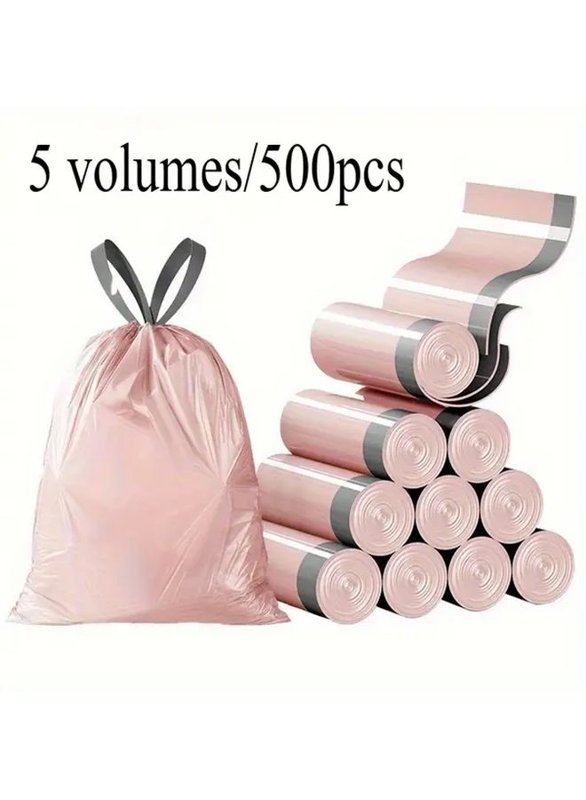 500 Pack Leak Proof Pull Out Trash Bags Durable Polyethylene For Kitchen Dorm Yard - Image 2