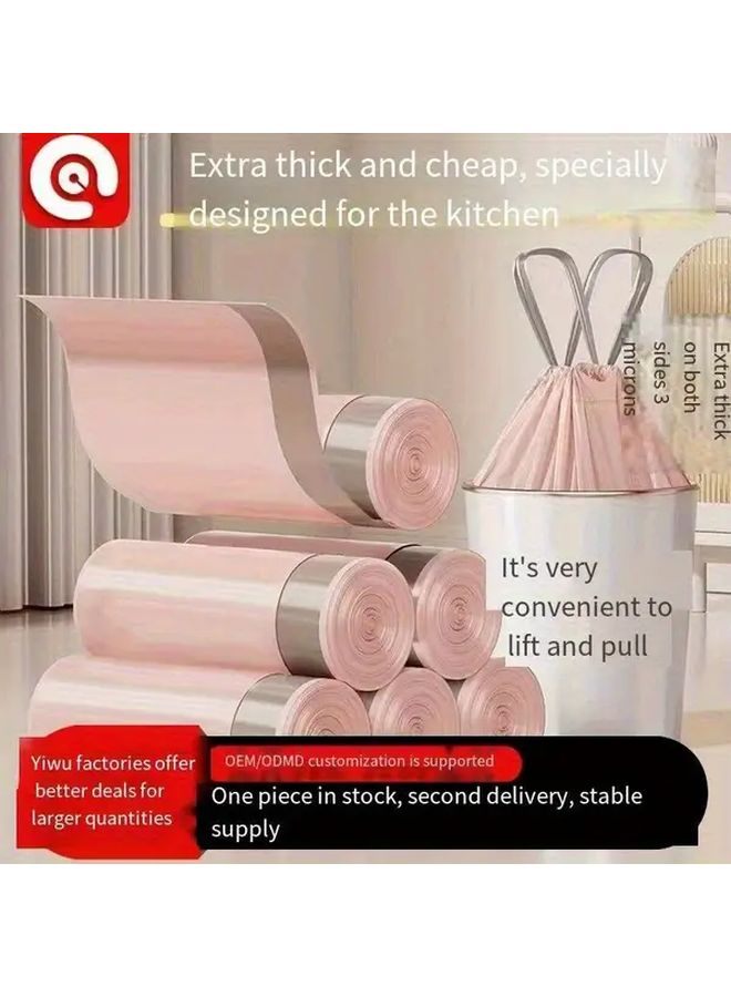 500 Pack Leak Proof Pull Out Trash Bags Durable Polyethylene For Kitchen Dorm Yard - Image 4