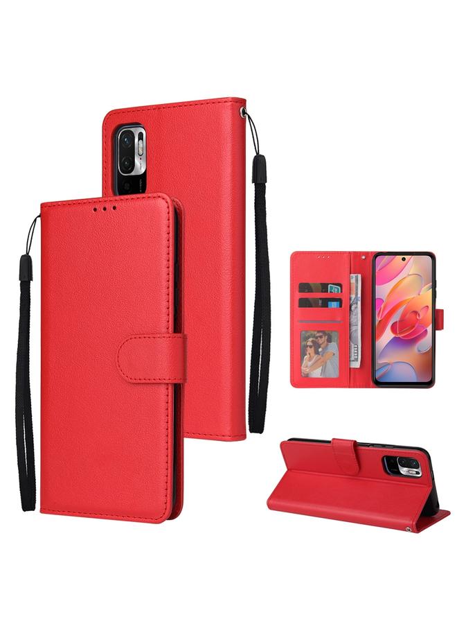 The Bros Case For Xiaomi Redmi Note 10 5G Multifunctional Horizontal Flip Leather Case, with Three Card Slot & Holder & Photo Frame & Lanyard