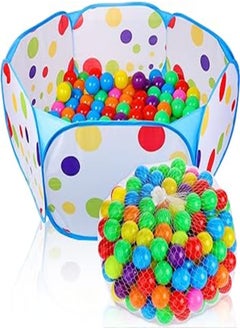 Jexine 200 Ball Kids Large Pit 39.4 Inch Ball Big Baby Pit Tent with Ball Plastic Pit Colorful Small Balls Toddler Playhouse Playpen for Boy Girl Crawl Play Indoor Outdoor 