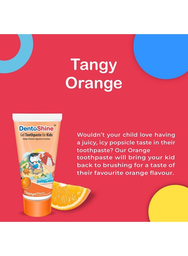 DentoShine Gel Toothpaste for Kids | Pack of 3 Flavors (Strawberry, Mango & Watermelon, 80g each) - Image 3