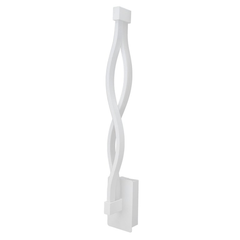 LED Wall Lamp Wave Shape Wall Lamp Threecolor Temperature Remote Control Light Bedside Home Decoration AC 170245V(21W White ) - Image 4