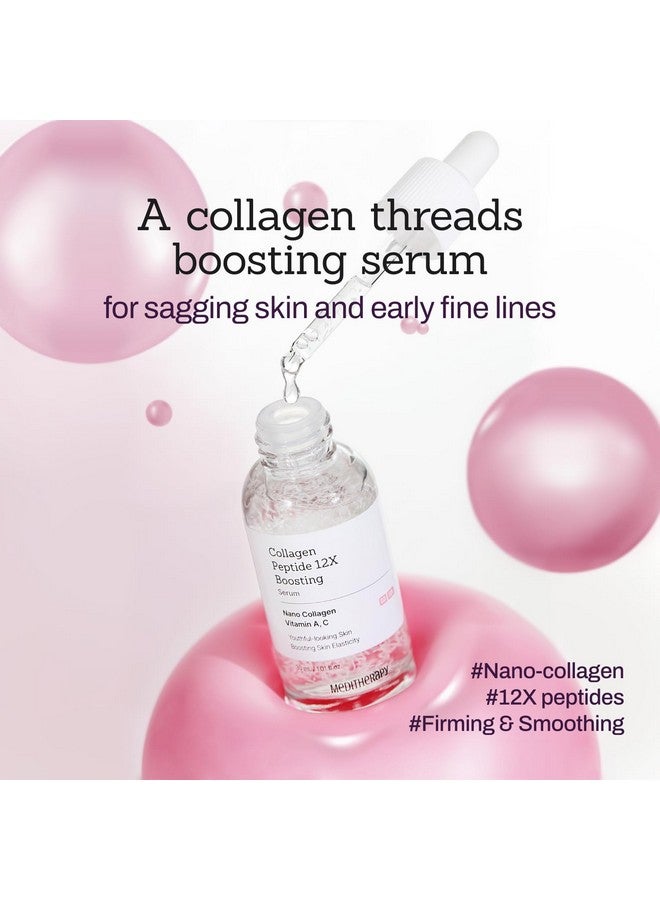 MEDITHERAPY Collagen Peptide 12X Boosting Serum, Enhances Skin Elasticity & Reduces Deep Wrinkles, Promotes Collagen Production for Firm and Youthful Skin, Korean Skincare, 1.01 fl.oz - Image 2