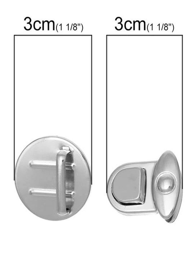 Nimida ® Purse Push Lock Set of 10 | Tuck Lock/Thumb Lock/Clasp/Closure for DIY Purses/Bags/Travel Bags/Handbags | Silver - Image 5