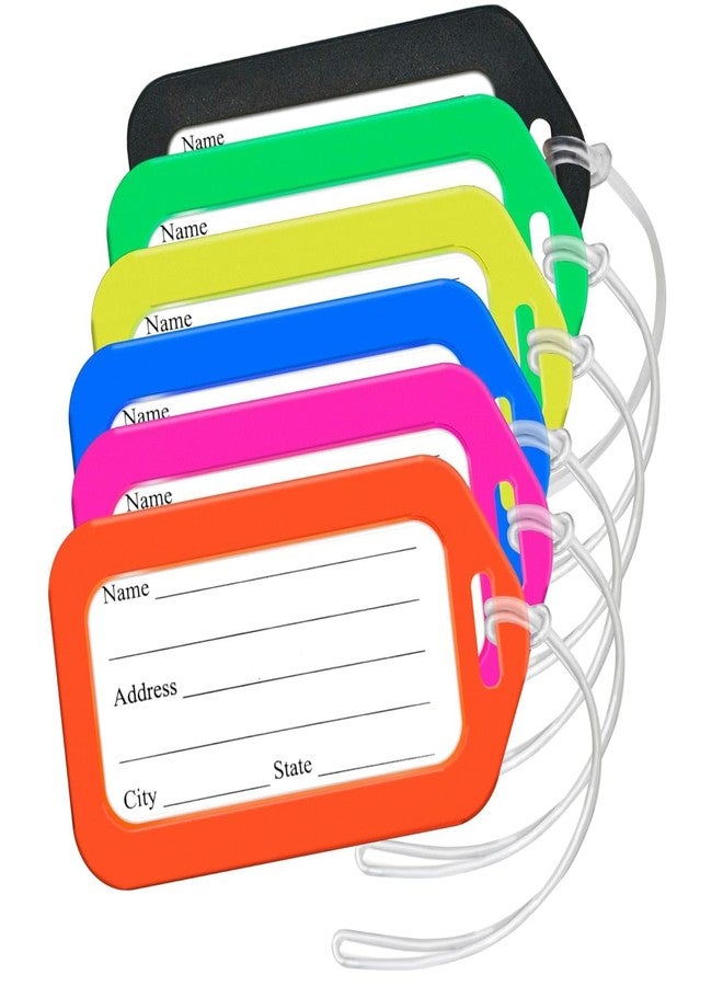 MOHILAA Colorful Smart Luggage Tags for Suitcases & Travel Bags - Easy Identification Labels with Name Card Holder - Multicolor Set for Travel (6) - Image 1